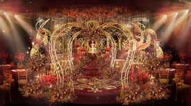 红色欧式婚礼效果图