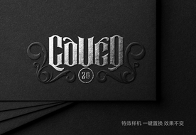 标志烫银凹凸样机