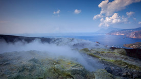 海边的火山 岩石