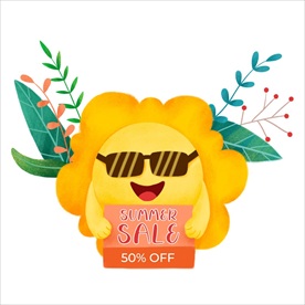 肌理风格夏季促销元素