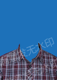 证件照格子衬衫