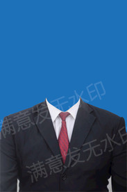 红色领带西装模板