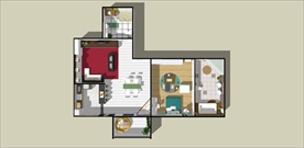 草图大师模型家装模型2居室