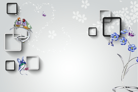 水晶之恋背景墙