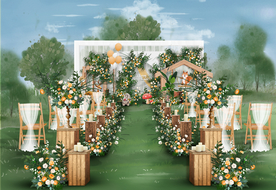 户外森系婚礼仪式区