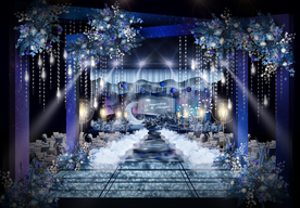 蓝色星空系婚礼仪式区