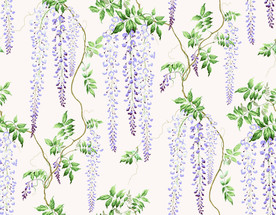 清新设计紫藤花裙