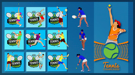 矢量职业网球运动系列