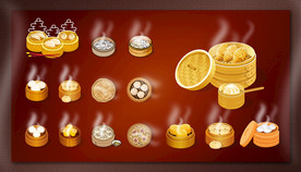 矢量手绘手工面点系列