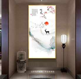 山水情玄关背景