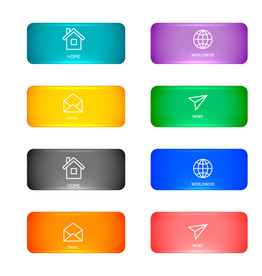 彩色质感水晶按钮