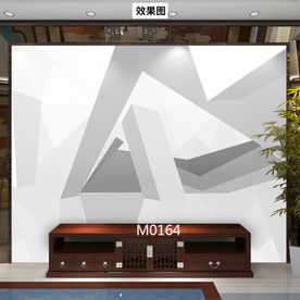 3D几何意境空间背景墙