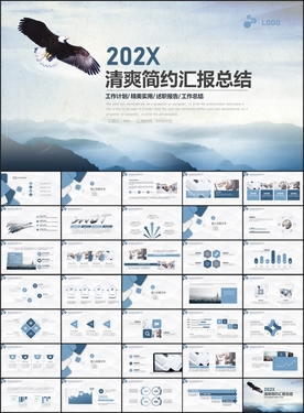 简约工作总结PPT