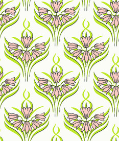 服装花型 黄色花朵循环