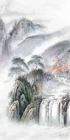 国画 玄关新中式画 TIF分层