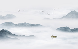 意境水墨山水画