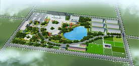 养老院规划设计案例鸟瞰效果图