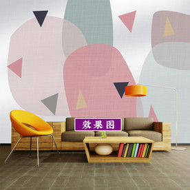 意境 彩色 几何 背景墙