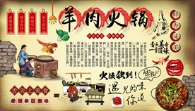 羊肉火锅背景墙