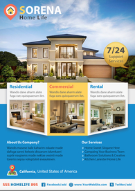 房地产酒店民宿短租中介海报传单