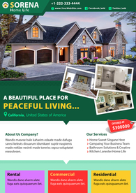 房地产酒店民宿短租中介海报传单