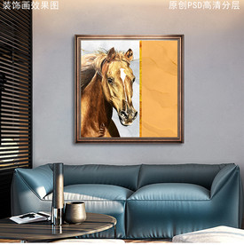 油画马室内装饰画