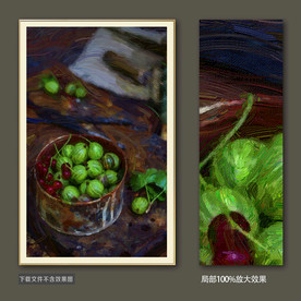 静物油画装饰画水果