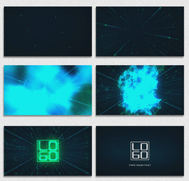 科技线条汇聚LOGO片头AE模