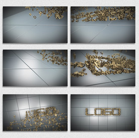 金属字母汇聚LOGOAE模板