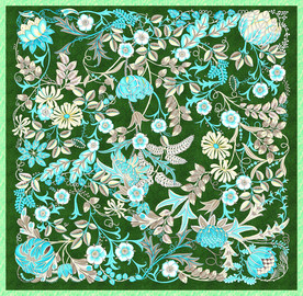 腰果花方巾新款