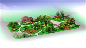 小区游园绿化效果图