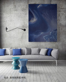 北方风景抽象装饰画图片及样机