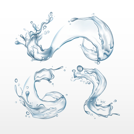 水溅 水花 水元素矢量图