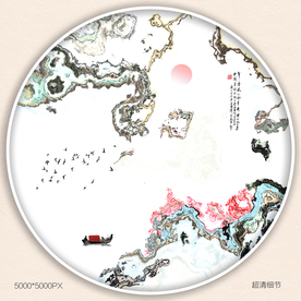 现代抽象山水画