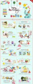 生日快乐生日派对纪念册PPT