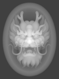 十二生肖 龙灰度图