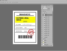 仿检验吊牌概念风格元素印花图