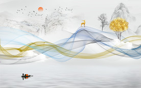 新中式电视背景墙