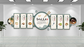 食堂文化墙珍惜粮食