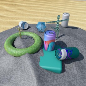 易拉罐沙滩派对