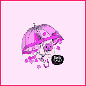 粉猪 分层 方巾