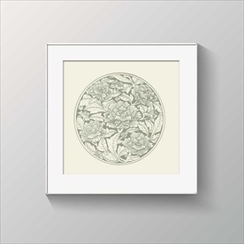 雕刻花纹牡丹花纹