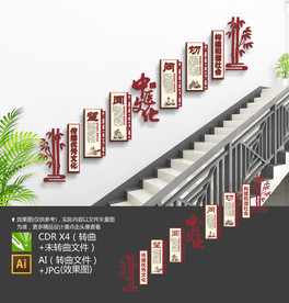 中医楼梯文化墙