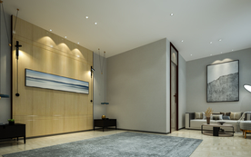 新中式背景墙 卧室靠床空间设计