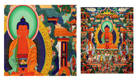 阿弥陀佛极乐世界唐卡