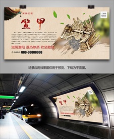 鳖甲海报单页挂画灯箱展板展架