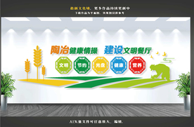 食堂文化 餐厅文化墙