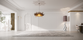 欧式背景墙 客厅沙发空间设计