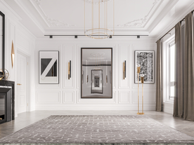 现代意式客厅沙发背景墙