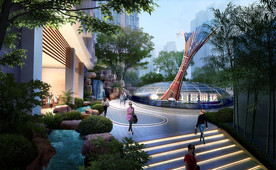 住宅中心景观效果图